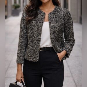 Lafayette 148 New York Textured Wool-Blend Jacket – Size 4